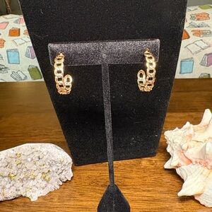 Fashion Gold Chain Hoop Earrings